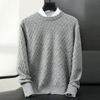 Raul - Men's Diamond-Quilted Crew-Neck Sweater