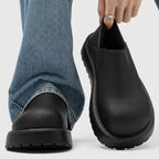 Reginald - Men's Matte Loafers with Plush Faux-Fur Lining