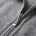 Riku - Men's Cashmere Zip Cardigan with Ribbed Trim