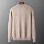 Riku - Men's Cashmere Zip Cardigan with Ribbed Trim