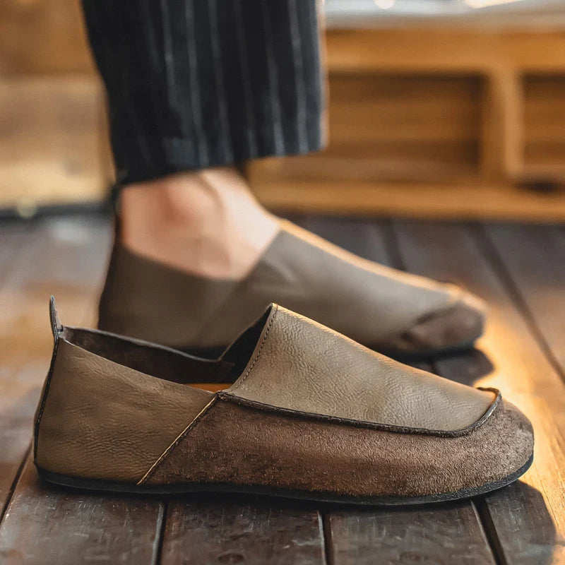 Riley - Men's Suede & Leather Slip-On Loafers