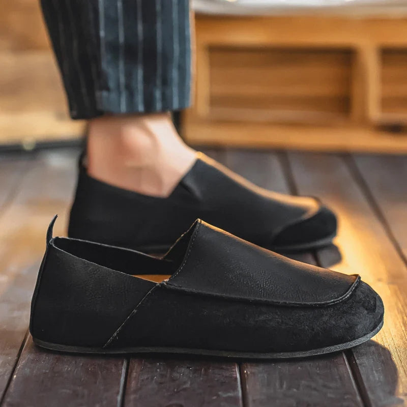 Riley - Men's Suede & Leather Slip-On Loafers