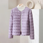 Riza - Women's Snap-Front Wave-Quilted Puffer Jacket