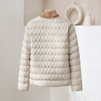 Riza - Women's Snap-Front Wave-Quilted Puffer Jacket
