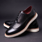 Rodger - Men's Lace-Up Oxfords with Textured Leather