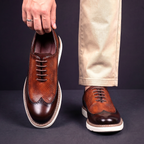 Rodger - Men's Lace-Up Oxfords with Textured Leather