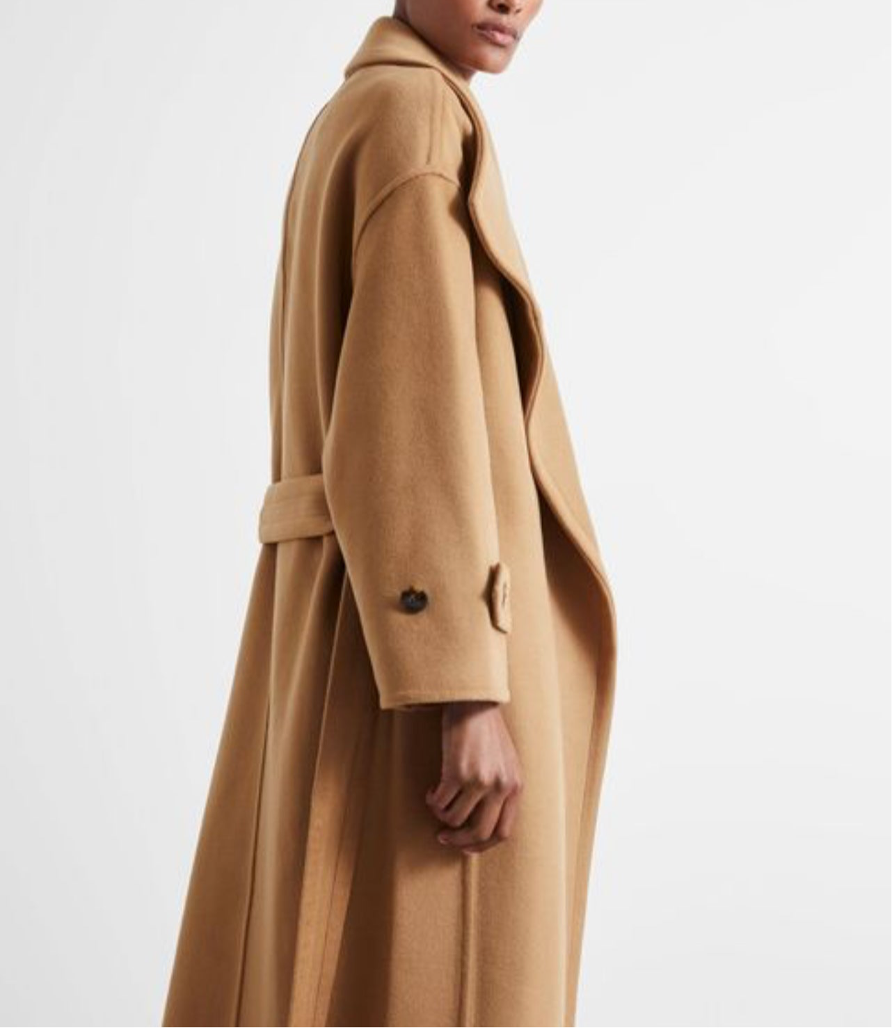 Romina - Women's Double-Breasted Wool Coat with Angled Lapels