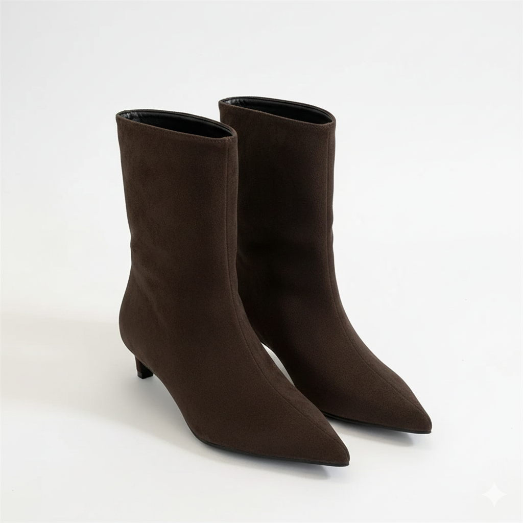 Rosalie - Women's Pointed-Toe Kitten Heel Bootie