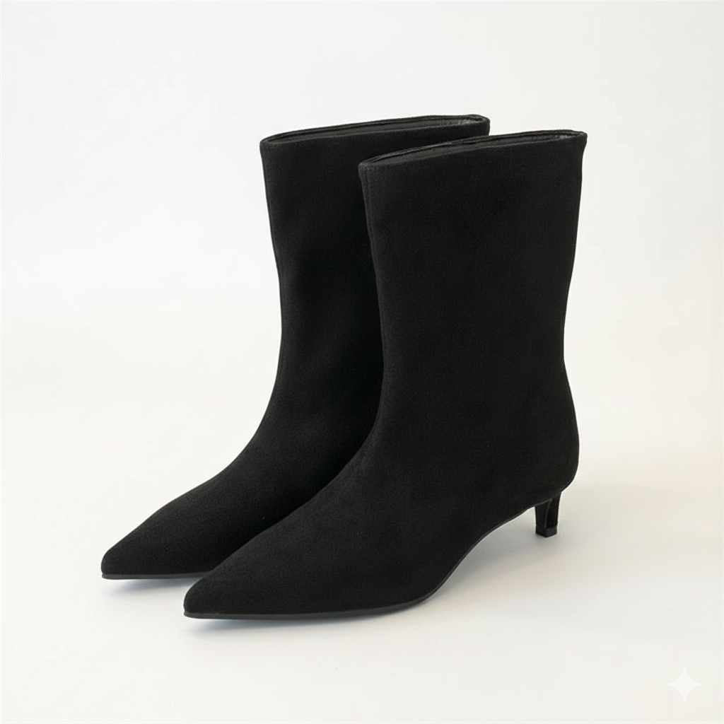 Rosalie - Women's Pointed-Toe Kitten Heel Bootie