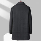 Ryker - Men's Brushed Wool Plaid Overcoat with Notch Lapels