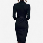 Sabrina - Women's Belted Wrap Dress with Three-Quarter Sleeves
