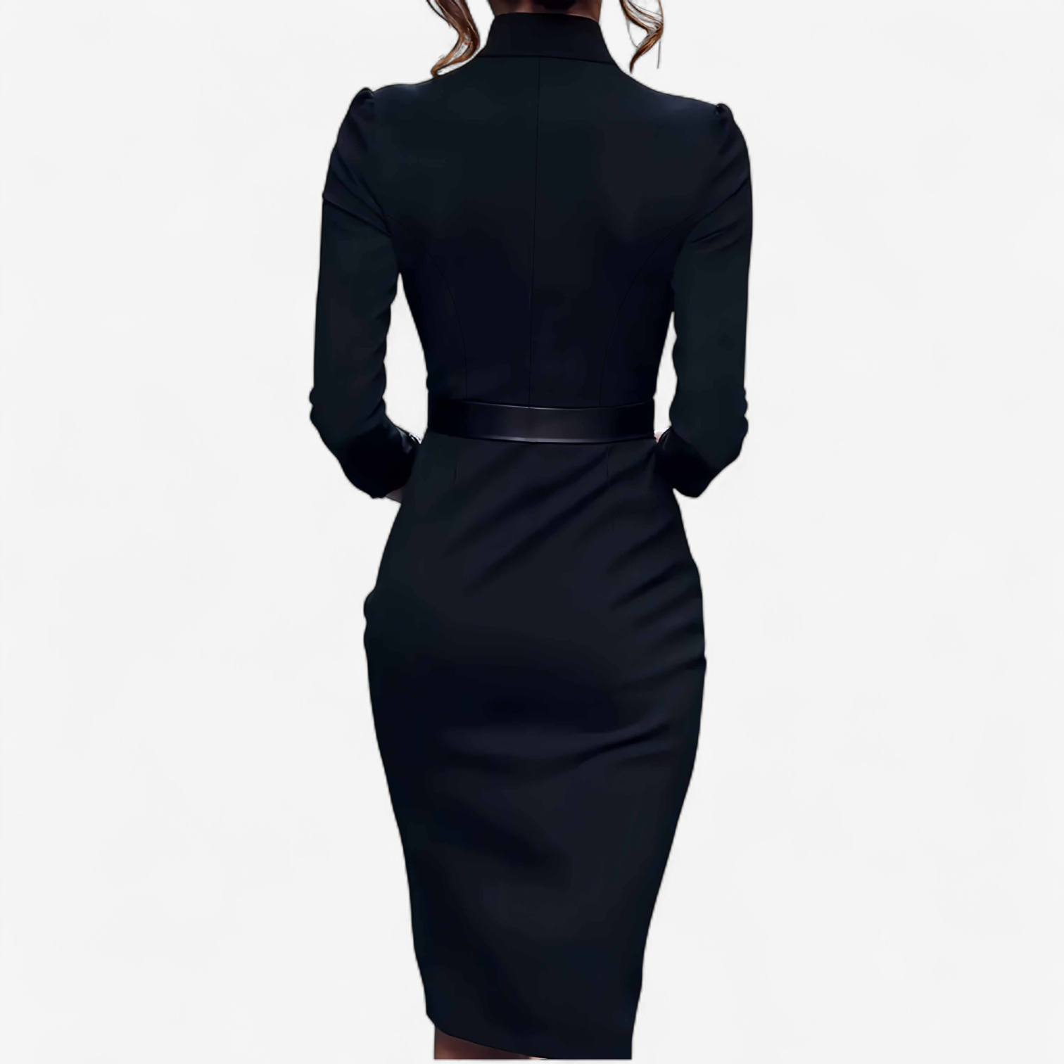 Sabrina - Women's Belted Wrap Dress with Three-Quarter Sleeves