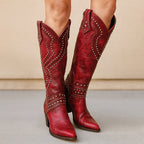 Sadie - Women's Studded Cowboy Knee-High Boots