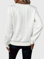 Sienna - Women's Cable-Knit Sweater with Front Zip