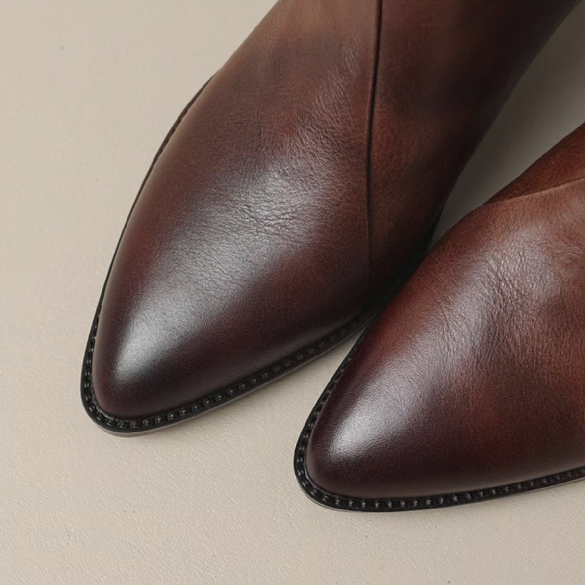 Thalia - Women's Pointed-Toe Ankle Boots with Stacked Heel