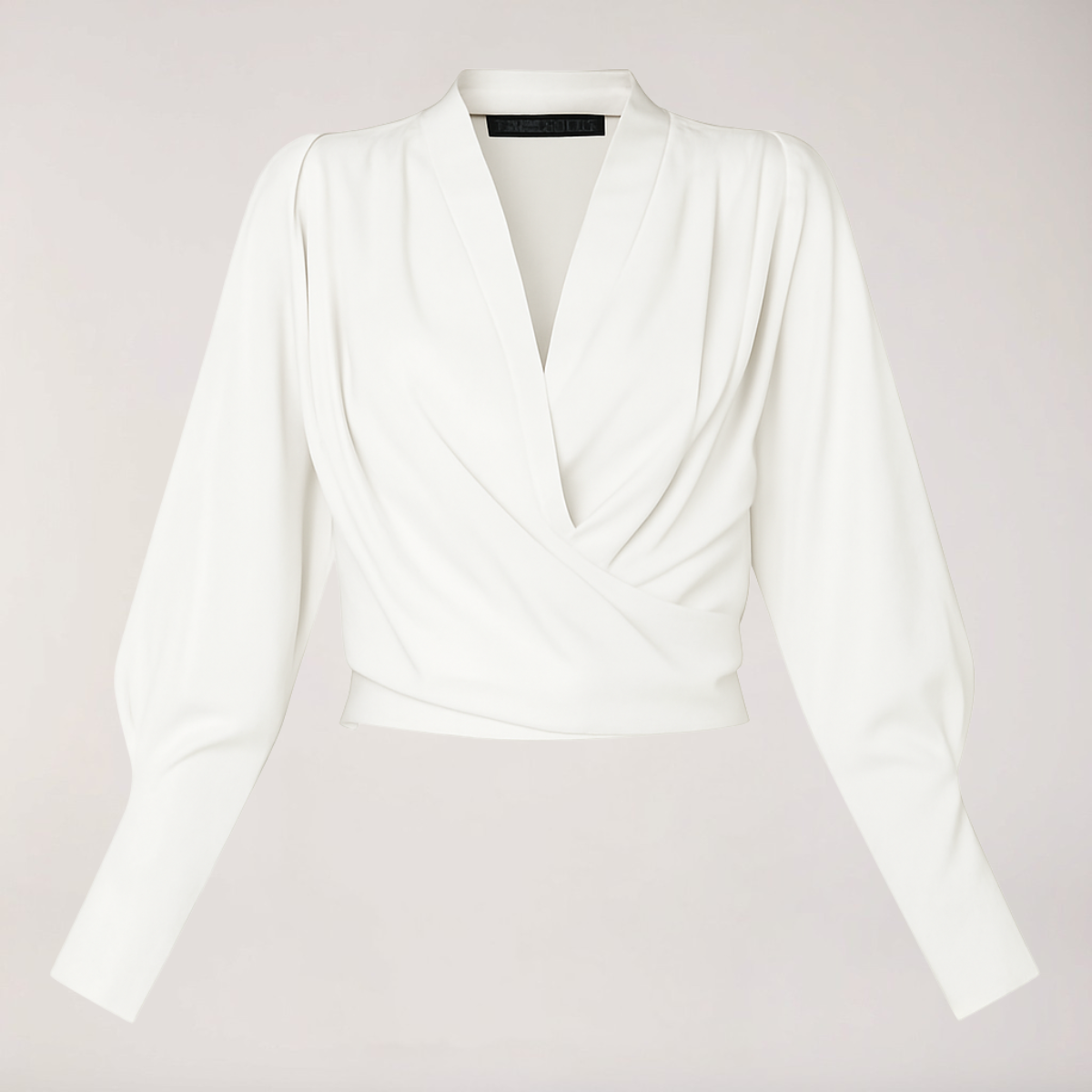 Vianne - Women's V-Neck Blouse with Voluminous Puff Sleeves