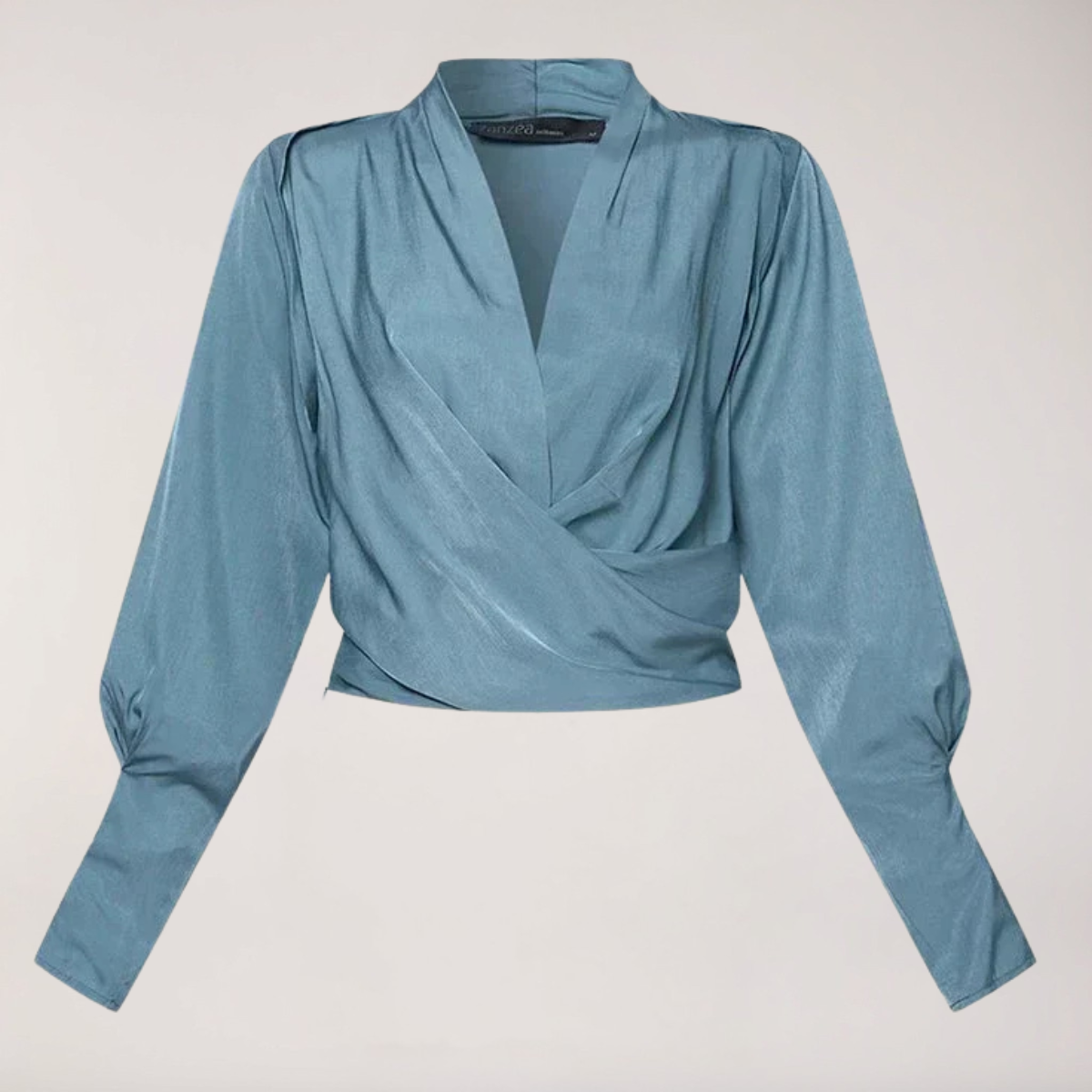 Vianne - Women's V-Neck Blouse with Voluminous Puff Sleeves