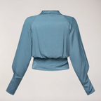 Vianne - Women's V-Neck Blouse with Voluminous Puff Sleeves