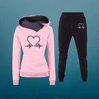 Waverly - Women's Heartbeat Graphic Hoodie and Joggers Set
